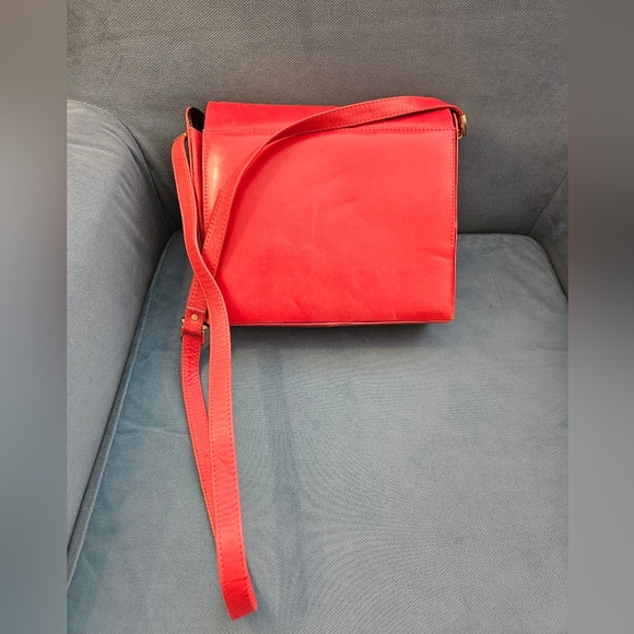 Vintage Orange brick ONE OF A KIND leather bag. - Picture 5 of 7